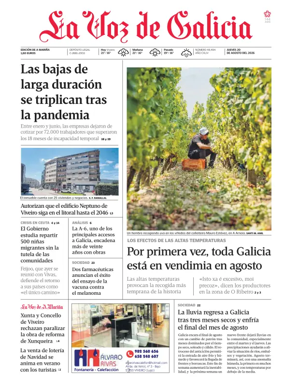 Cover of La Voz de Galicia (Viveiro)