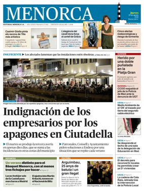 Cover of Menorca Diario Insular