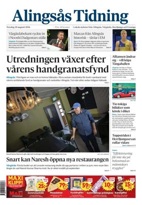 Cover of Alingsas Tidning