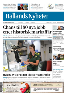 Cover of Hallands Nyheter