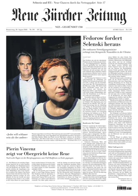 Cover of Neue Zurcher Zeitung