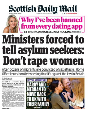 Cover of Scottish Daily Mail