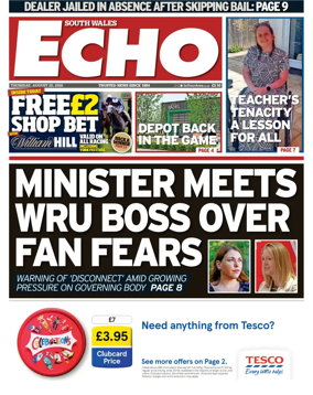 Cover of South Wales Echo