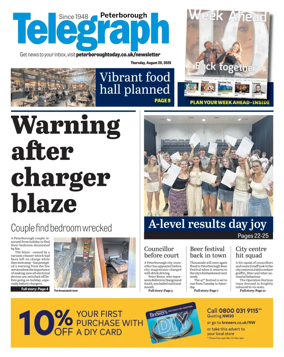 Cover of The Peterborough Evening Telegraph