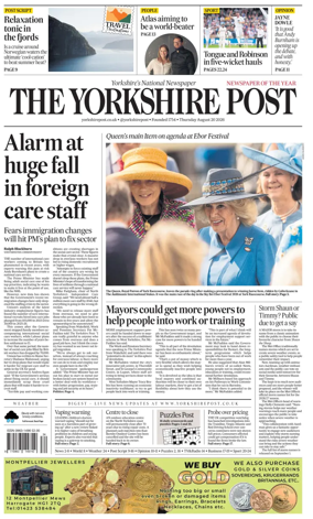 Cover of Yorkshire Post