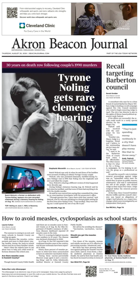 Cover of Akron Beacon Journal