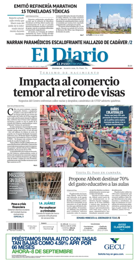Cover of El Diario de El Paso