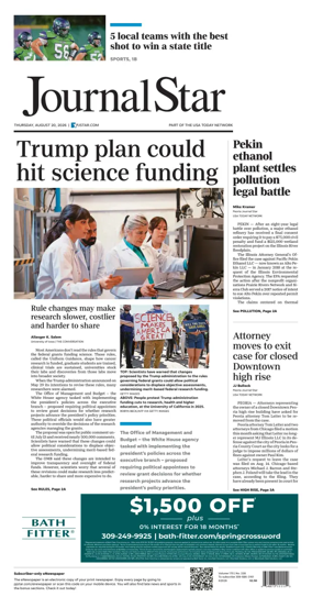 Cover of Journal Star (Peoria)