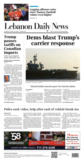 Cover of Lebanon Daily News