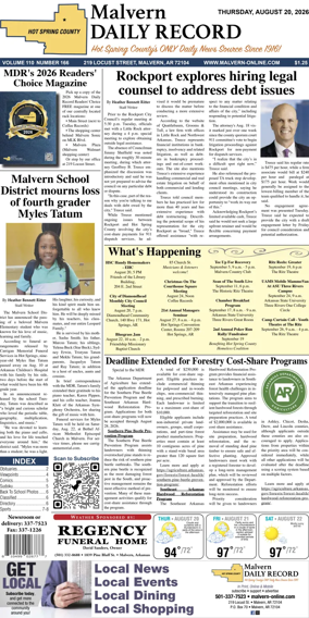 Cover of Malvern Daily Record