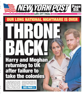 Cover of New York Post