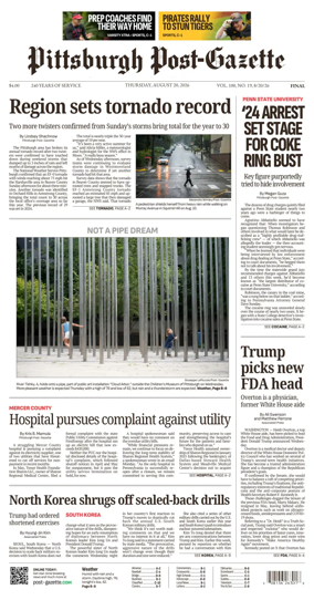 Cover of Pittsburgh Post-Gazette