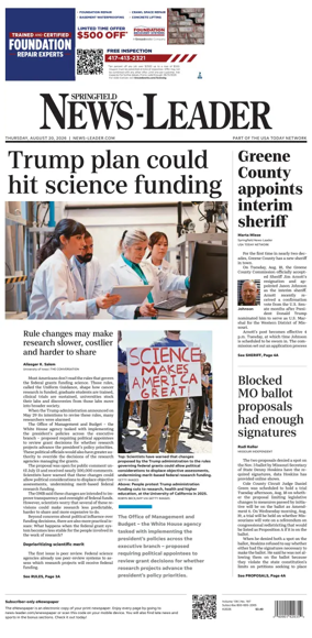 Cover of Springfield News-Leader