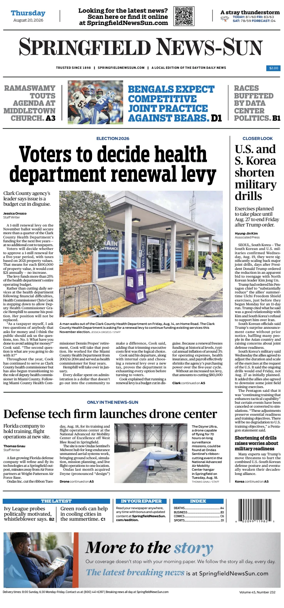 Cover of Springfield News-Sun