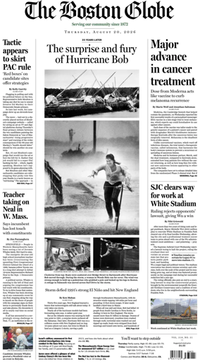 Cover of The Boston Globe