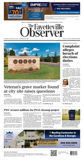 Cover of The Fayetteville Observer