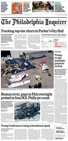 Cover of The Philadelphia Inquirer (South Jersey edition)