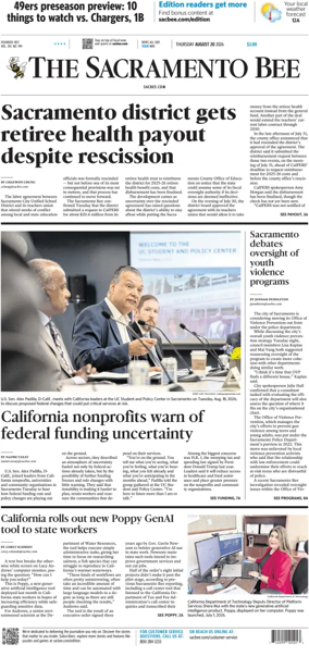 Cover of The Sacramento Bee