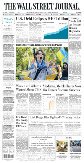 Cover of The Wall Street Journal