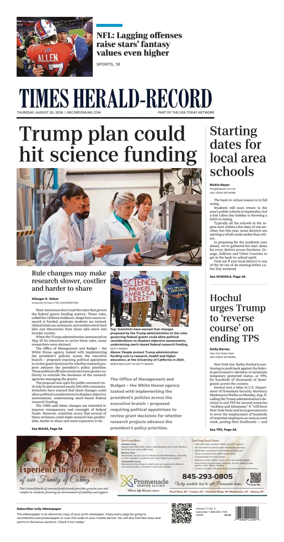 Cover of Times Herald-Record