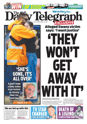 Cover of The Daily Telegraph (Sydney)
