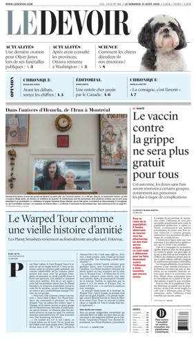 Cover of Le Devoir