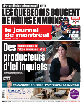 Cover of Le Journal de Montreal