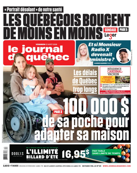 Cover of Le Journal de Quebec