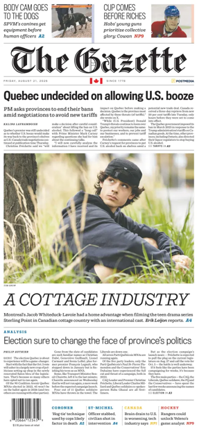 Cover of Montreal Gazette