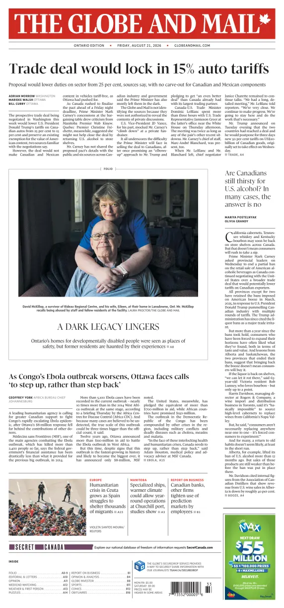 Cover of The Globe and Mail (Ontario Edition)