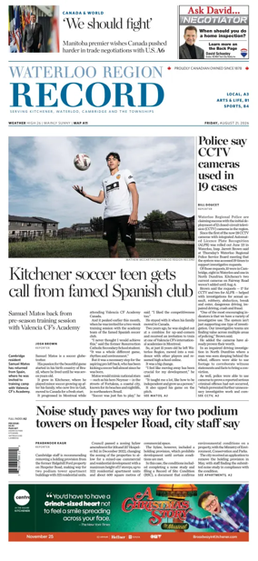 Cover of Waterloo Region Record