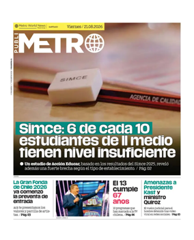 Cover of Publimetro Chile