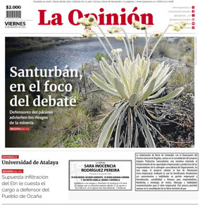 Cover of La Opinion