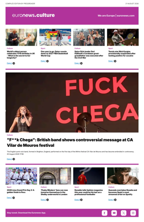 Cover of Euronews Culture and Sport Compiled Edition