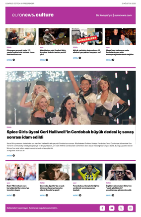 Cover of Euronews Culture and Sport (Turkish) Compiled Edition