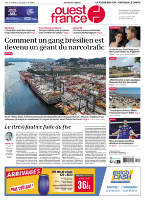 Cover of Ouest France (La Roche-sur-Yon - Fontenay-le-Comte)