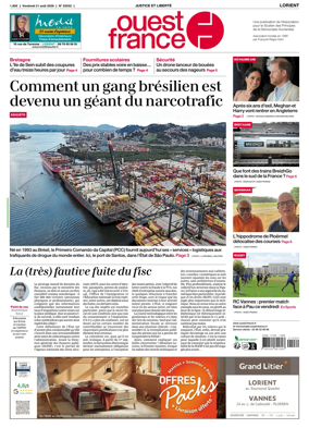 Cover of Ouest France (Lorient)