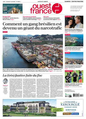 Cover of Ouest-France (Quimper Centre-Finistere)