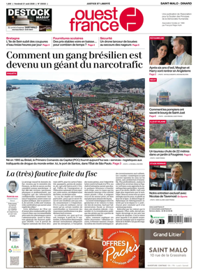 Cover of Ouest France (Saint-Malo)