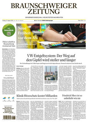 Cover of Braunschweiger Zeitung (Helmstedter Nachrichten)