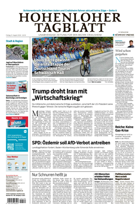 Cover of Hohenloher Tagblatt