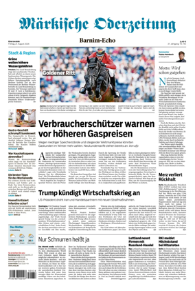 Cover of Markische Oderzeitung Eberswalde