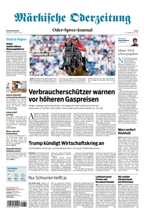 Cover of Markische Oderzeitung Eisenhuttenstadt