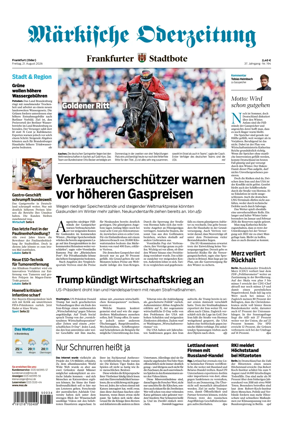 Cover of Markische Oderzeitung Frankfurt (Oder)