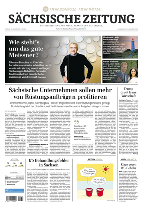 Cover of Sachsische Zeitung (Pirna Sebnitz)