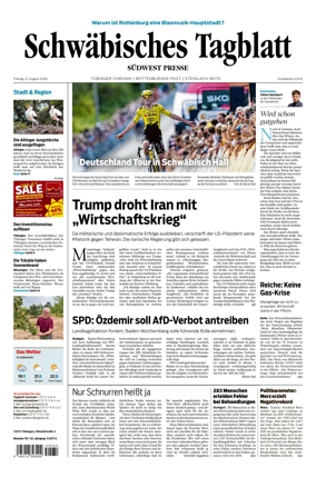 Cover of Schwabisches Tagblatt - Tubinger Chronik