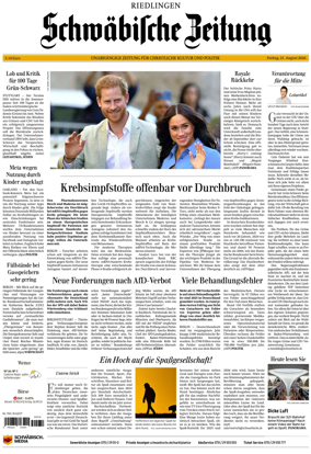 Cover of Schwabische Zeitung (Riedlingen)