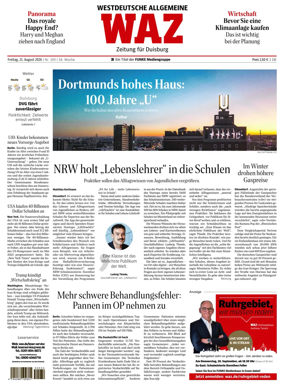 Cover of Westdeutsche Allgemeine Zeitung (Duisburg)