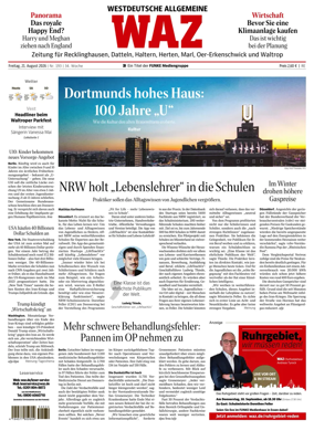 Cover of Westdeutsche Allgemeine Zeitung (Recklinghausen)