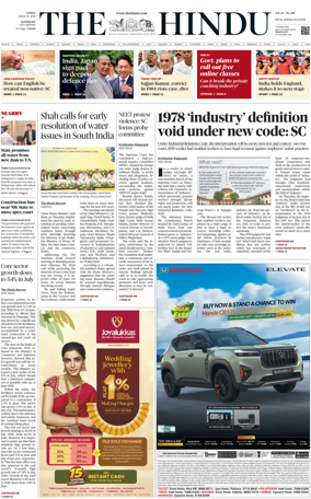 Cover of The Hindu (Kozhikode)